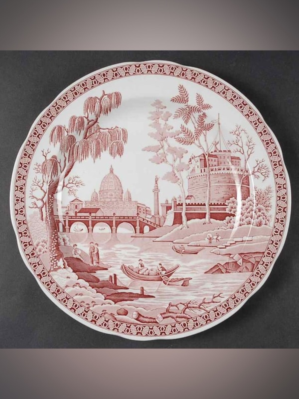 Spode Archive Collection Dinner Plate in Cranberry